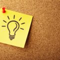 Light bulb pinned to board